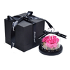 Preserved Carnation Flowers in Glass Dome Led Table Lamp Decor