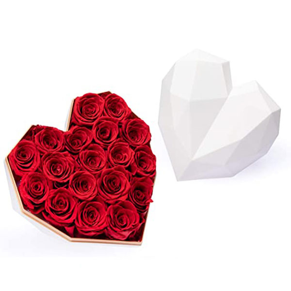 Heart Shape Eternal Rose Gifts for Women
