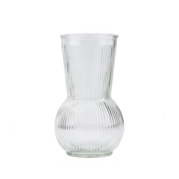 Simple Vertical Clear Semi-circular Vase