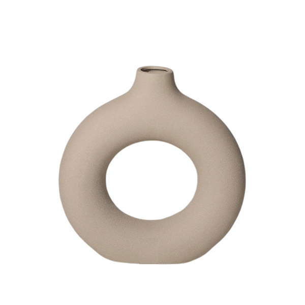 White Ceramic Flower Vase for Modern Home Decor