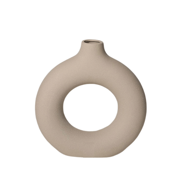 White Ceramic Flower Vase for Modern Home Decor