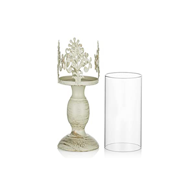 Vintage Metal Pillar Candle Holder