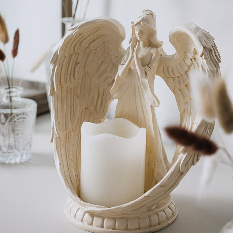Angel Girl Wings Led Electronic Candle Decoration