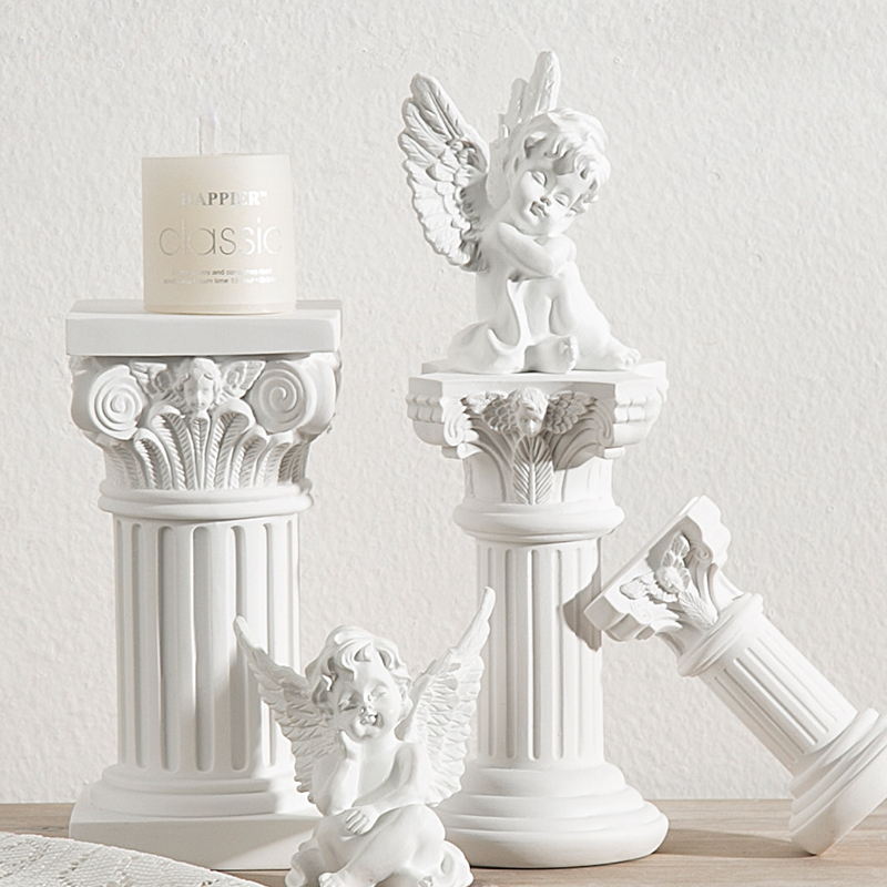 Roman Column Candelabra Cherub Table Decorations