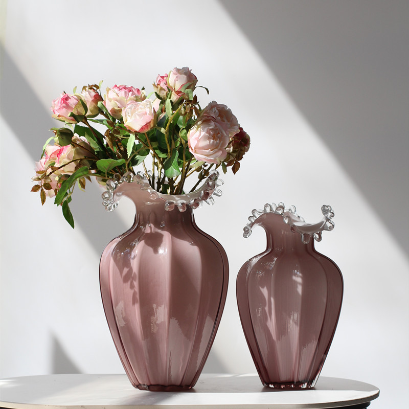 French Teardrop Wave Glass Vase