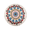 Hand Embroidered Round Throw Pillow