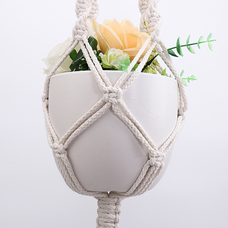 Decorative Hand-woven Cotton Rope Hanging Planters