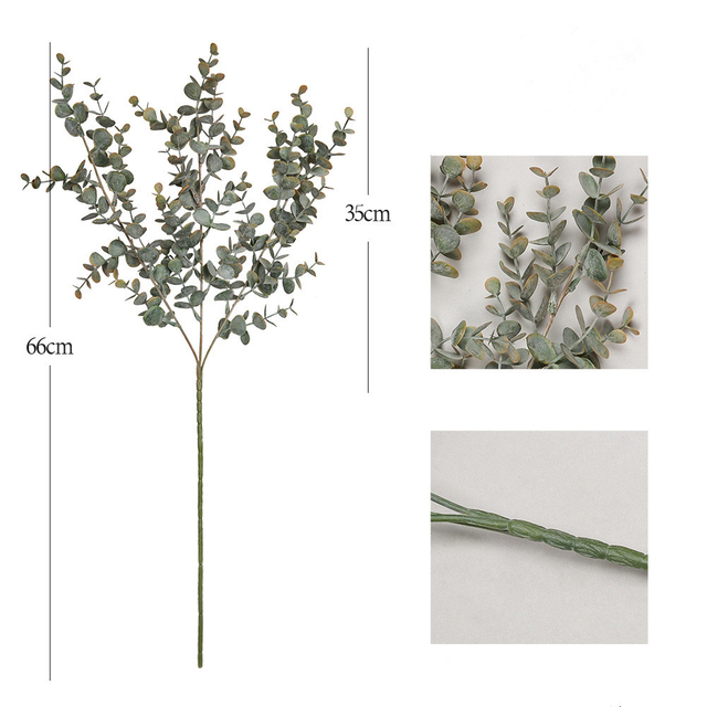 Artificial Plant Fake Leaves Long Stems Indoor Wedding Decor