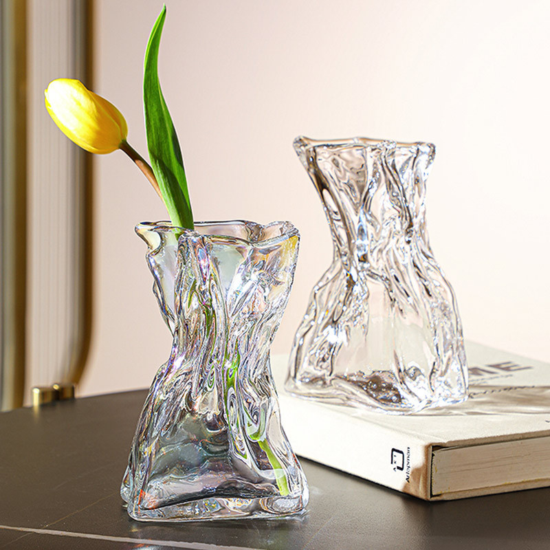Ins Glass Gorgeous Irregular Vase