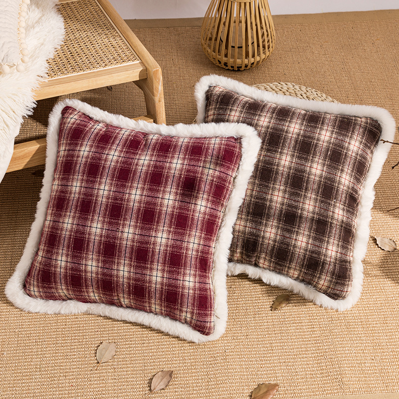 Christmas Style Lattice Throw Pillow