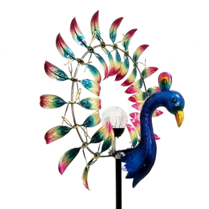 Peacock Wind Spinners Kinetic Outdoor Garden Yard Decoration