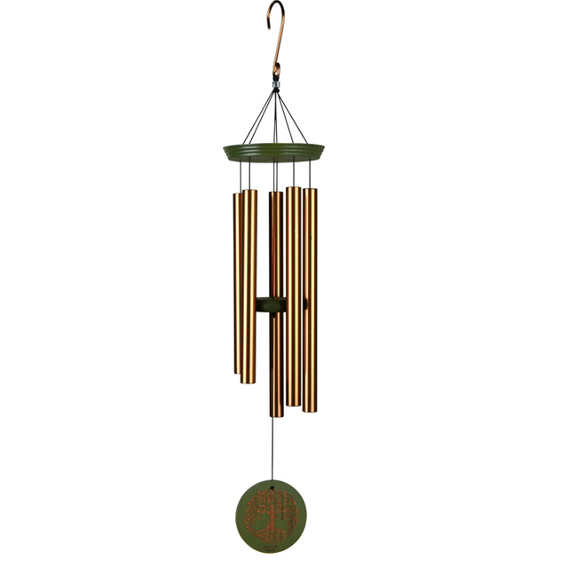 Memorial Wind Chimes Engrave Tree of Life Garden Hanging Decor 