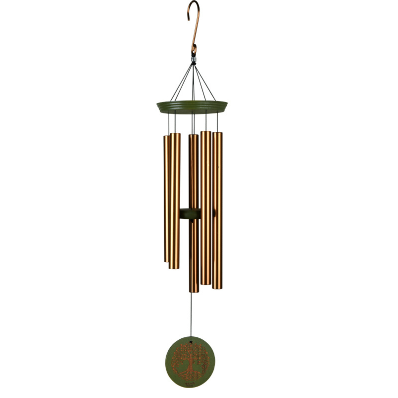Memorial Wind Chimes Engrave Tree of Life Garden Hanging Decor 