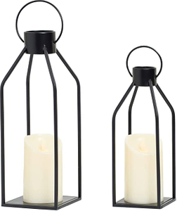Metal Candle Lanterns Set Modern Farmhouse Decor