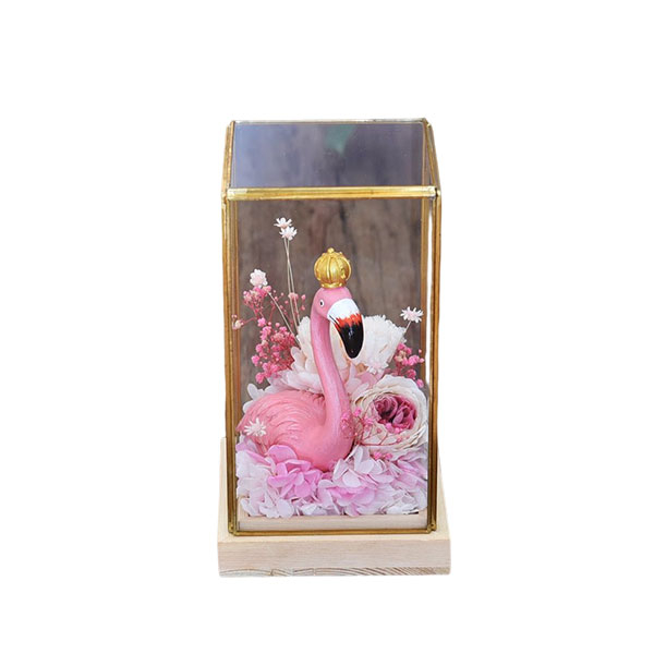 Flamingo Preserved Flower Gift Box Home Decor Ornaments