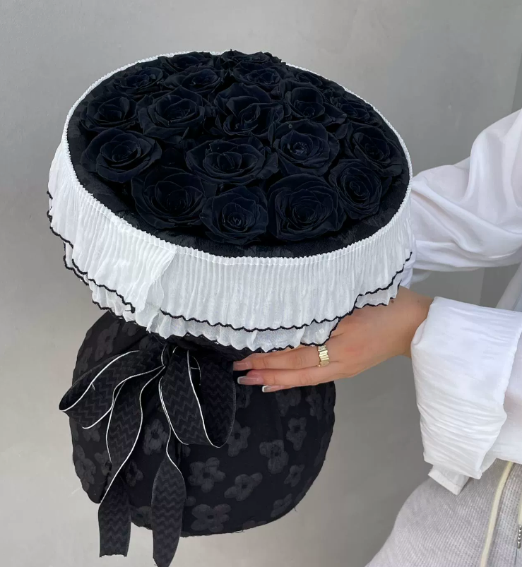 Crinkled Fabric Preserved Flower Bouquet