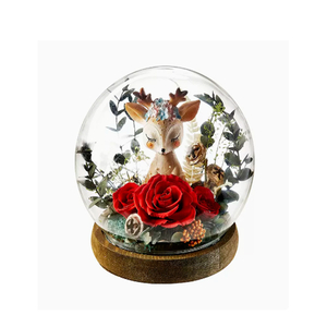 Glass Cover Forever Flowers Fawn Style