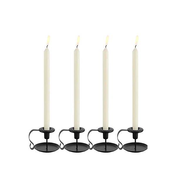 Black Iron Candle Holders Set of 4