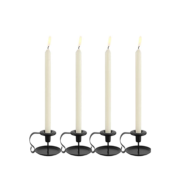 Black Iron Candle Holders Set of 4