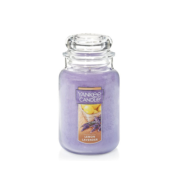 Lemon Lavender Scented Large Jar Candle