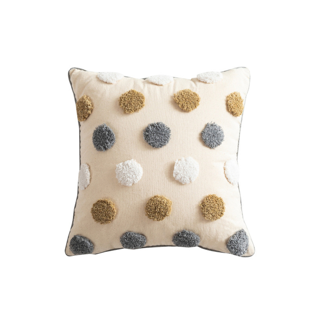 Tufted Embroidered Throw Pillows