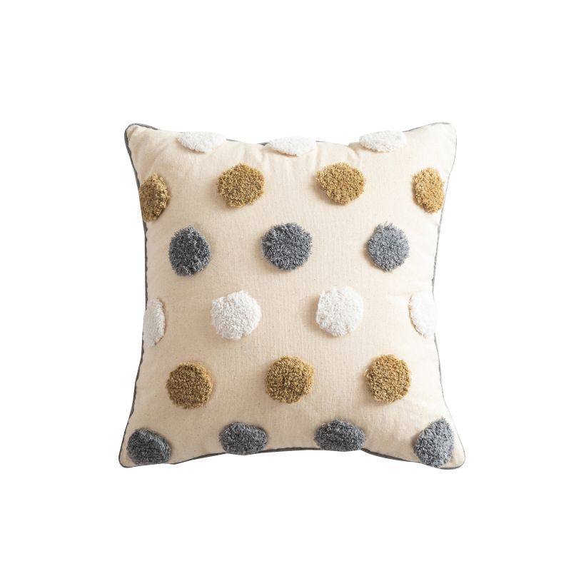 Tufted Embroidered Throw Pillows