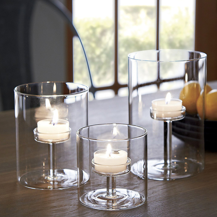 Glass Hurricane Candle Holder for Pillar Candles 