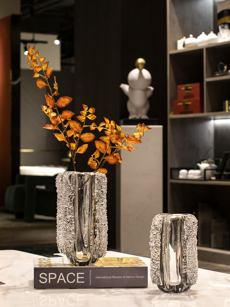 Simple Frosted Glass Vase Decoration
