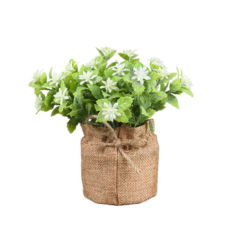 Artificial Jasmine Flowers Fake Potting Home Decor