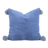 Blue Hairball Throw Pillow