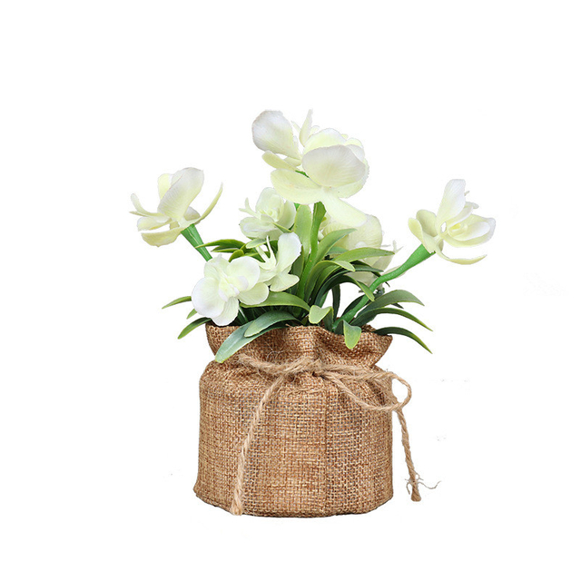 Small Potted Artificial Flower Fake Houseplants