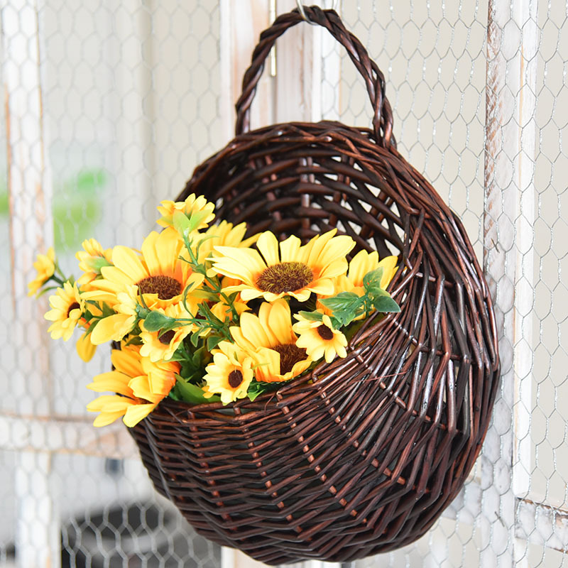 Rattan Hanging Planter Container