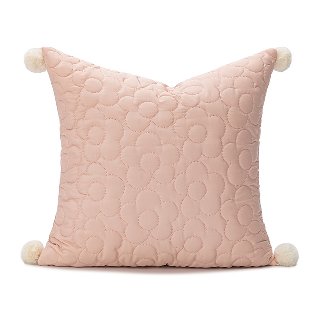 Bit Seam Small Flower Throw Pillow