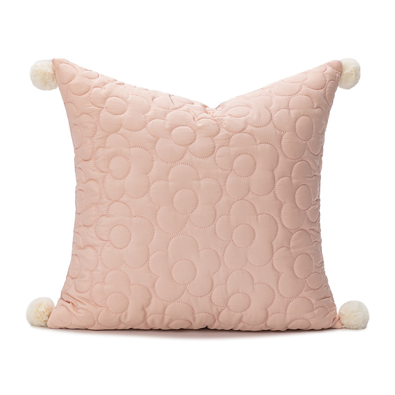 Bit Seam Small Flower Throw Pillow