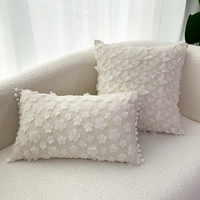 Embossed Butterfly Throw Pillows