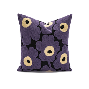 Purple Poppy Throw Pillow