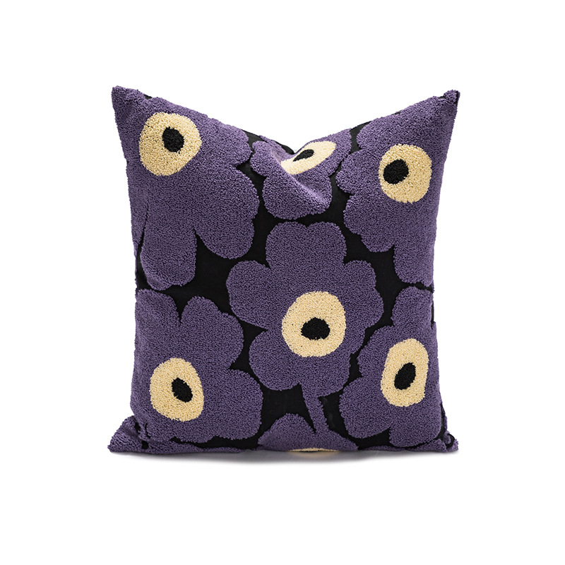 Purple Poppy Throw Pillow