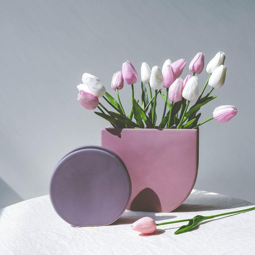 Ceramic Aesthetic Flower Vase for Modern Home Decor