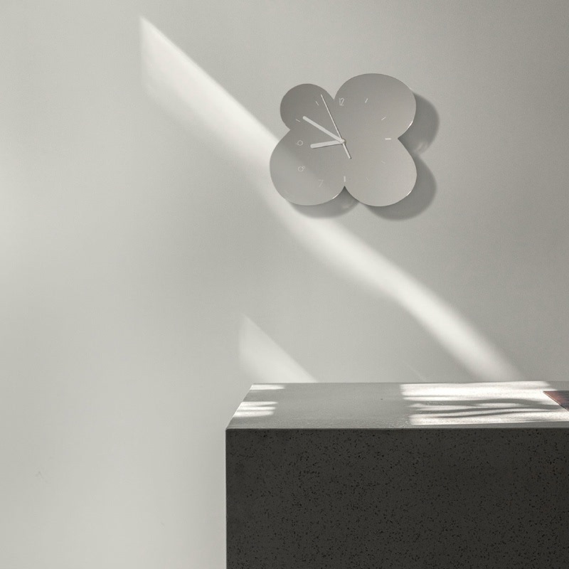 Floral Mirror Clock Wall Decor