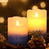 Blue Flameless Flickering LED Candles