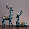 Blue Deer Statues Modern Art Sculpture Home Decor