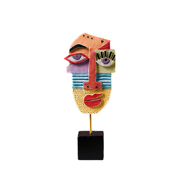 Handcrafted Resin Abstract Wink Sculpture for Home Decor Modern