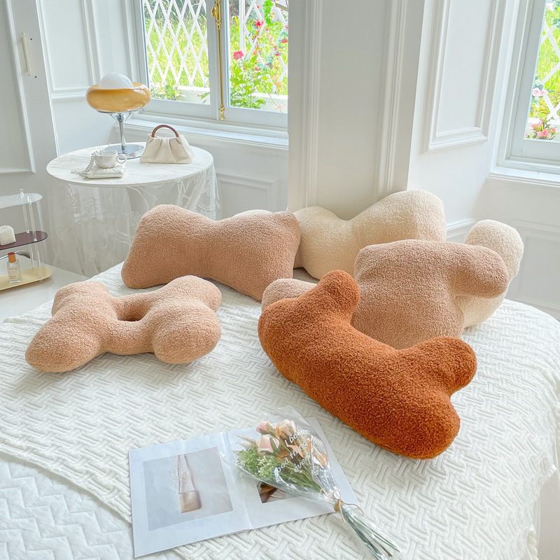 Teddy Velvet Irregular Shaped Pillow