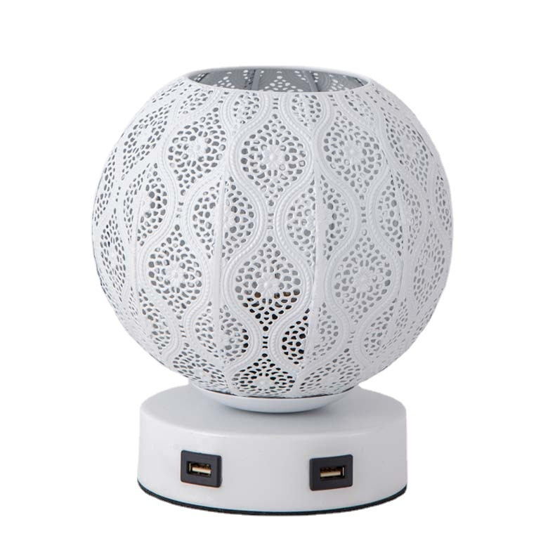 White Hollowed Out Lamp