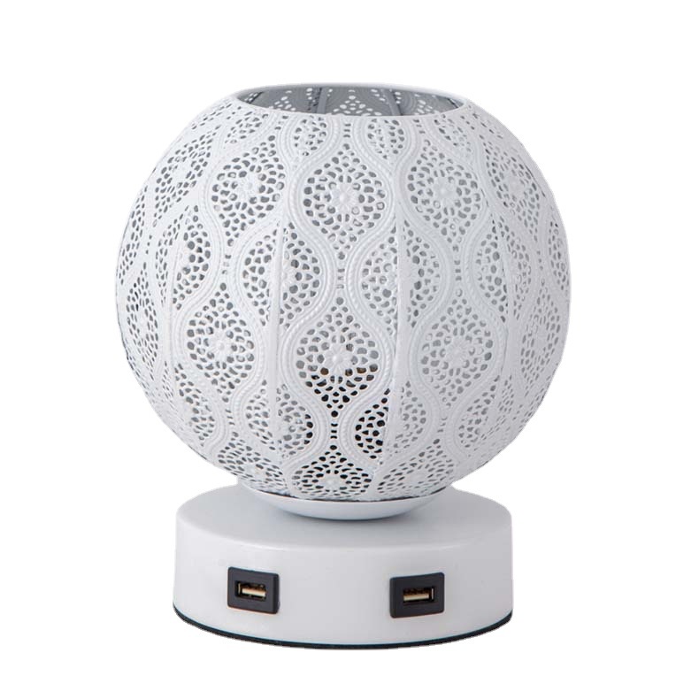 White Hollowed Out Lamp