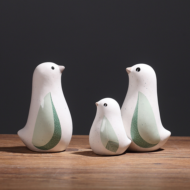 Ceramic Bird Statues Modern Home Decorative Ornaments