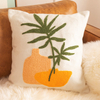 Plant Print Throw Pillow