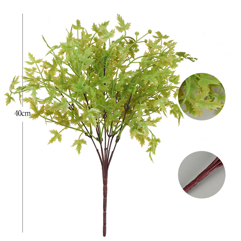 Artificial Maple Leaves Branches Fake Leaf Stems Home Kitchen Decor