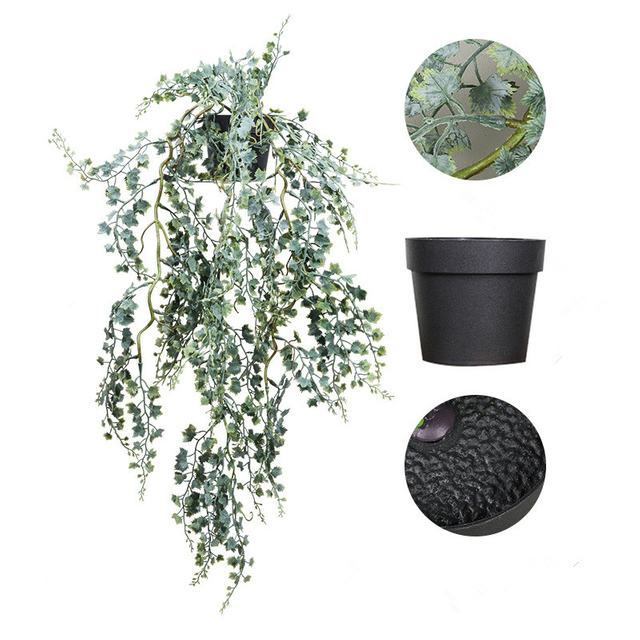 Artificial Grape Vines Fake Grape Leaves Hanging Potting Home Decor