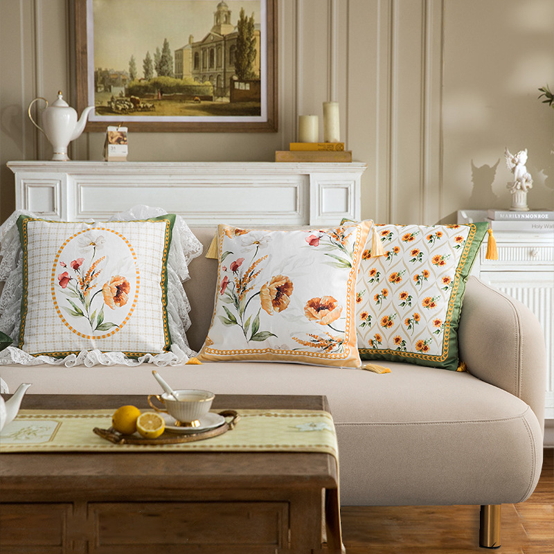 Light Luxury Pastoral Style Throw Pillow